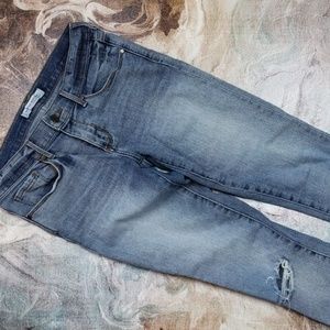 😎banana Republic Distressed Light Wash Skinny